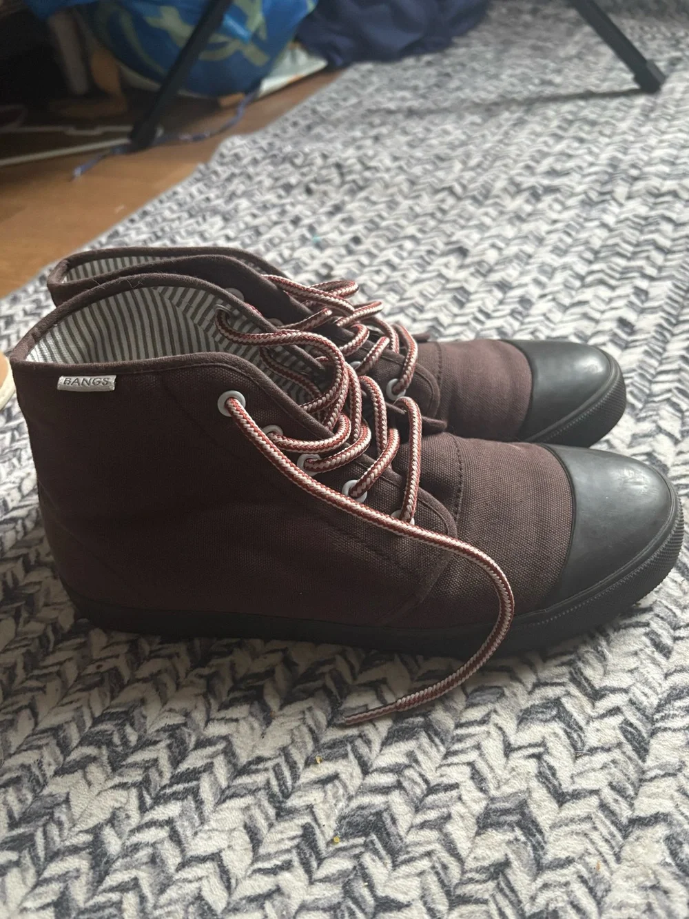 Bangs Classic Brown High Tops Shoes Women’s 9 Men’s 7.5 Fall Vintage Style